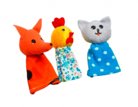 Набор пальчиковых кукол "Кот, Петух и Лиса"