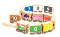 Паровозик шнуровка-цифры (12 деталей)