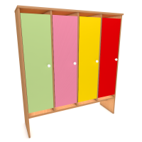 Шкаф детской на панелях, четырехсекционный