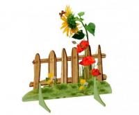 Декорация для утренников "Забор с подсолнухами"