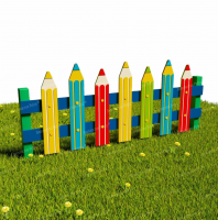 Забор из Экопластика "Карандашики" (Модель 2)