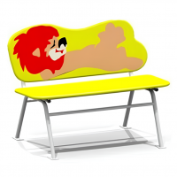 Скамейка на металлических ножках "ЛЬВЕНОК"