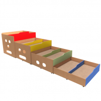 Кровать выкатная восьмиместная 1444х1268х1120 мм