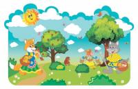 Наклейка на стену "Поле-Лес"