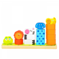 Пирамидка логическая "Зверята"