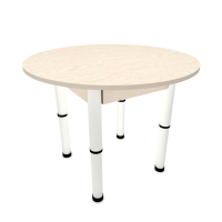 Стол круглый с подстольем (г.р. 0-3), d=750 мм, березовый мультиплекс