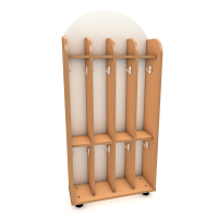 Шкаф для полотенец напольный двухъярусный, 4 секции (ХДФ белый)