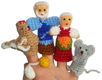 Вязаный пальчиковый театр "Курочка Ряба"