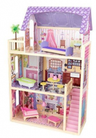 Домик из дерева для кукол 30 см, с мебелью 10 предметов, "Кайла" (Kayla dollhouse)