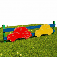 Забор из Экопластика "Машинки"