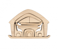 Набор ДОМИК С МЕБЕЛЬЮ НЕОКРАШЕННЫЙ