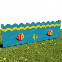 Забор из Экопластика "Море" (Модель1)