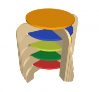Комплект табуретов разной высоты