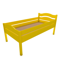 Кровать детская одноярусная с бортиками (1468х652х620 мм), цвет