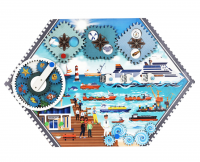 Бизиборд настенный КАПИТАН КОРАБЛЯ. Серия ИЗУЧАЕМ ПРОФЕССИИ