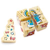 Кубики деревянные "Подарок №1"