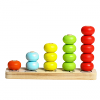 Пирамидка «Счёты», 5 цветов, 15 деталей