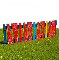 Забор из Экопластика "Мозаика"(Модель 3 Красное дерево)