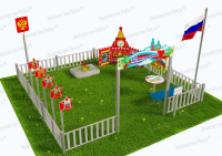 Патриотическая площадка  "Центр нравственно-патриотического воспитания юных патриотов". Комплект: Оптима 2 