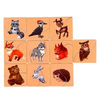 Разрезные картинки "Лесные животные"