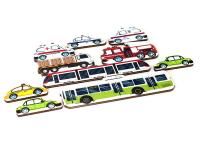 Набор тематических магнитных фигурок ТРАНСПОРТ. Серия ИЗУЧАЕМ ПДД