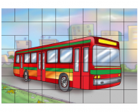 Магнитный пазл "Автобус"