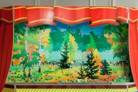 Экран для кукольного театра осень-деревня