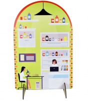 Ширма для сюжетно-ролевых игр двухсторонняя АПТЕКА