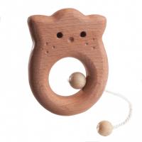 Деревянная погремушка - грызунок "Котенок"