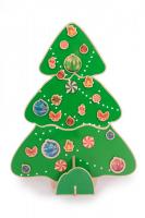 Декорация "Ель зеленая двусторонняя со съемными украшениями"