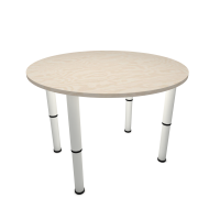 Стол круглый, регулируемый по высоте (г.р. 0-3), d=750 мм, березовый мультиплекс