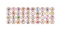 Комплект наклеек "Мультяшные герои"