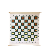 Мобильная демонстрационная шашечная доска 70 см в тубусе