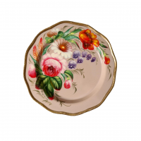 Поднос "Цветы" с жостовской росписью (диаметр 17 см)