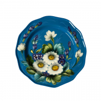 Поднос "Ромашки" с жостовской росписью (диаметр 17 см)